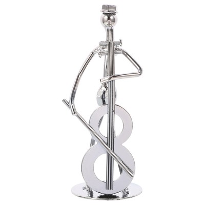 Metall Musiker Player Statue Buch Regal Musiker Instrument Player Figurine