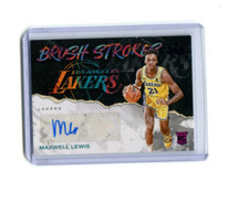 2023-24 Panini Court Kings Brush Strokes Violet Maxwell Lewis Rookie Auto 18/35