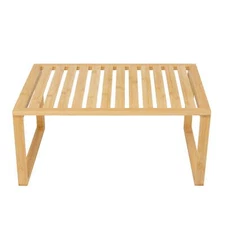 Better Homes & Gardens Bamboo Stackable Shelf, Natural Bamboo, 16 x 10 x 1.18in