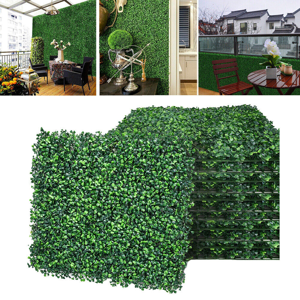 6/12/18X Artificial Greenery Wall Hedge Grass Fence Plant Fake Mat Foliage  Panel | eBay UK