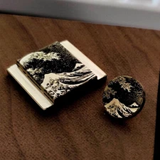 Camera Hot Cold Shoe Cover Cap Sea Wave Shutter Button For Fuji Canon Sony Leica