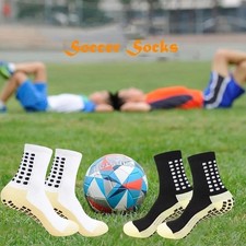 2 Pair Sport Socks Anti Slip W/ Grip Soccer Men Football Basketball Sock Premium