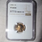 1955 Lincoln Wheat Small Cent 1C Proof NGC PF 68 RD Philadelphia