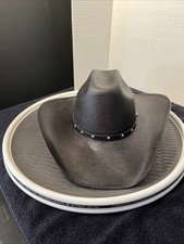 Stetson Genuine Shantung Panama Black Western Hat 6 7/8