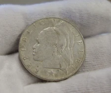 1962 Republic of Liberia One Dollar Silver Coin VF