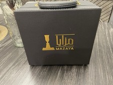 Mazaya Collectible Hookah Set with Glass Base, Hose, Accessories, Case