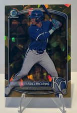 2025 Bowman Chrome Draft Yandel Ricardo GOLD RAYWAVE Refractor /50 #BDC-31