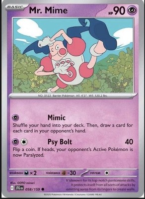 Mr. Mime 058/159 - Journey Together Reverse Holo - NM