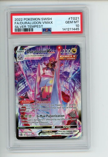 2022 Pokemon Silver Tempest Duraludon VMAX TG21/TG30 Full Art Rare PSA 10 GEM