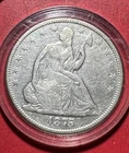 1875 US Seated LIBERTY SILVER Half Dollar! Philadelphia" Mint! FINE! Old Coin!