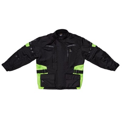 Modeka Tarex 2 Kids Jacke schwarz neongelb Gr. 128 Kinder Motorradjacke