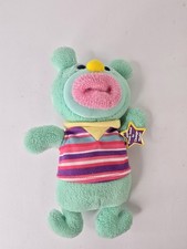 Fisher Price SING A MA JIG Plush Mint Green Striped Shirt 2010 Tested Works 9"