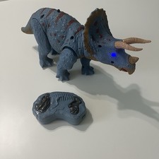 Contixo remote control RC walking blue gray triceratops dinosaur toy