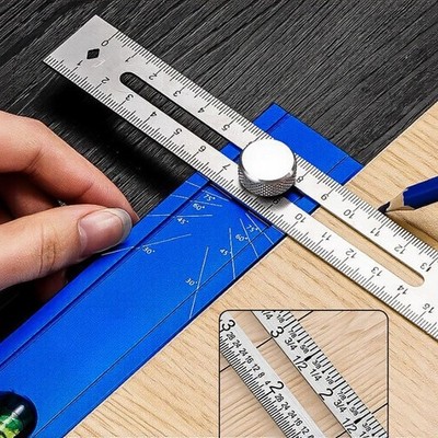 Adjustable Angle Marking Protractor 6.57 inch Aluminum Alloy Construction