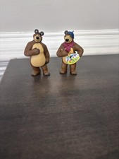 Lot Of 2 Masha and The Bear Action Figures Cake Toppers Bears