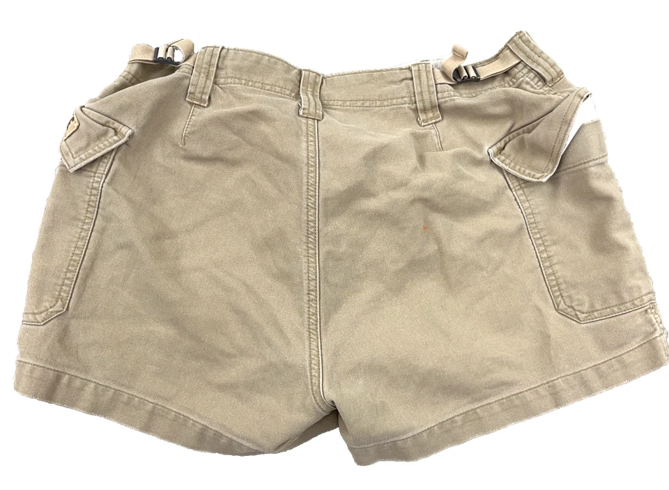 Vintage Y2K Abercrombie & Fitch Shorts Women 8 Brown Cargo Twill Military Army * - Image 2 of 4