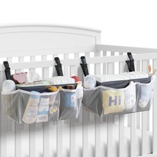 Diaper Caddy Organizer for Crib, 2-Pack Hanging Nursery Storage Bags - Large ...