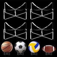 Orlanth 4 Pack Basketball Stand 3.54x1.3 Inch, Clear Acrylic Ball