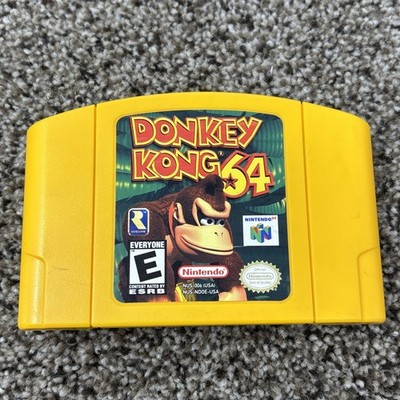 Donkey Kong 64 Nintendo 64 N64 Authentic Cleaned Tested DK64 Yellow Cart OEM