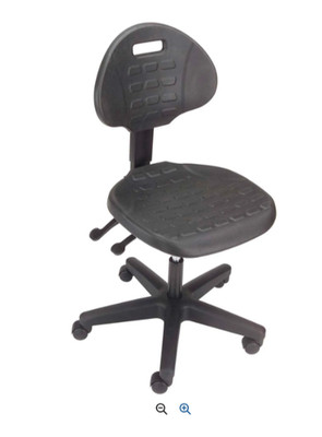 Interion  Ergonomic Task Chair With Mid Back, Polyurethane, Black