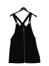 Topshop Pinafore/Dungaree Mini Dress UK10 in Black
