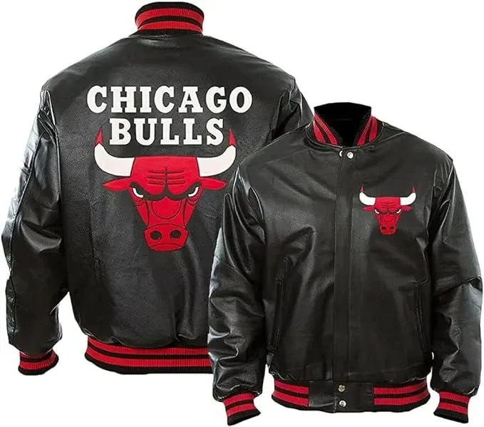 Men’s Chicago Vintage Baseball Bomber Leather Jacket