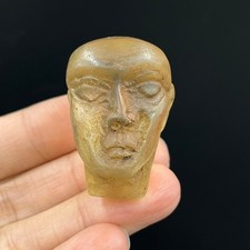 Unique Ancient Roman Inspired Crystal Bearded Solider Head Statue