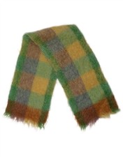 VINTAGE Baby Girls Geometrical Rectangle Scarf One Size L35 Green Classic X319