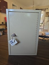 Vintage KEY-CABINET METAL LOCKBOX with WORKING LOCK/KEY