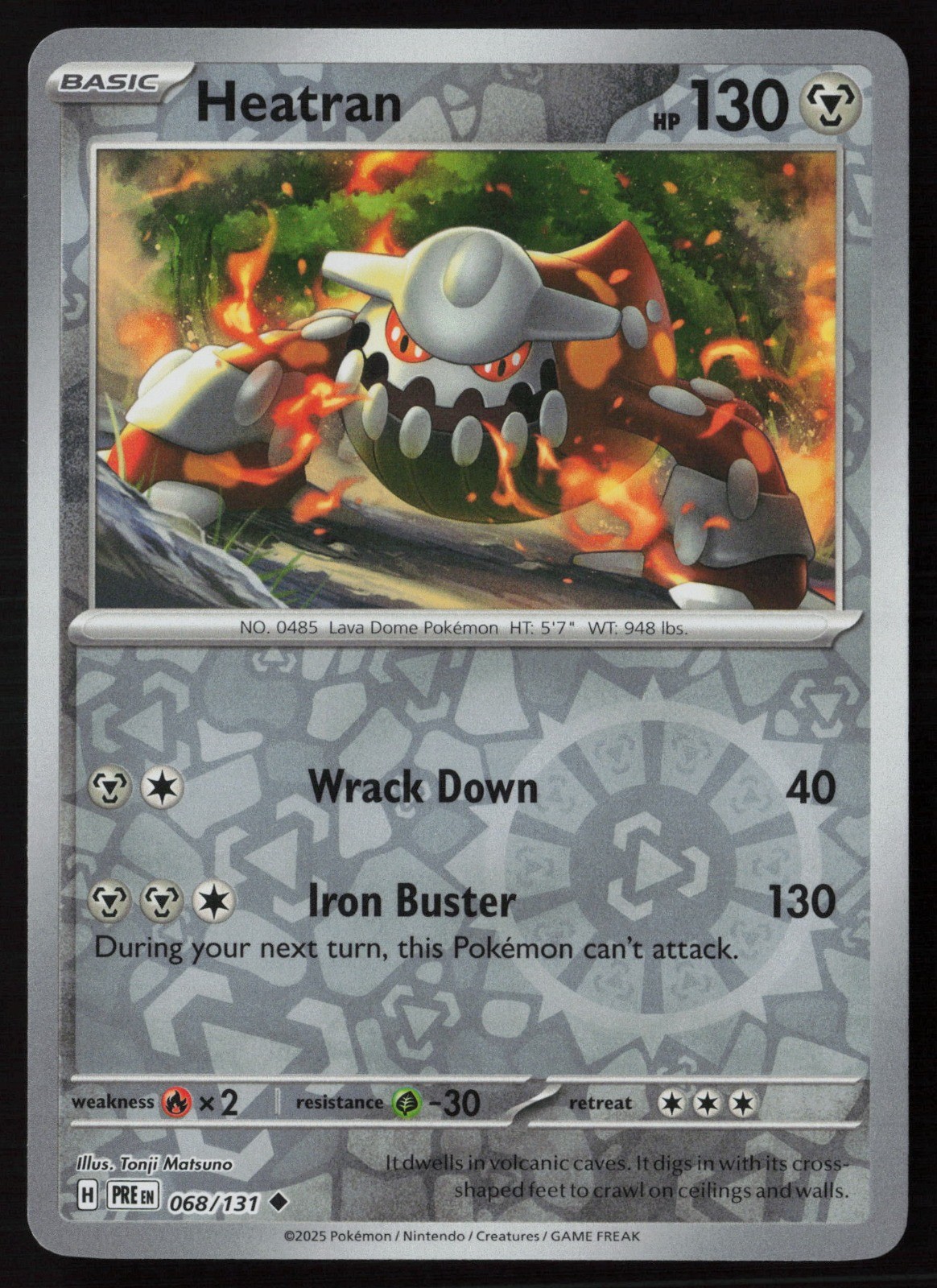 Heatran 068/131 LP Reverse Holo SV: Prismatic Evolutions