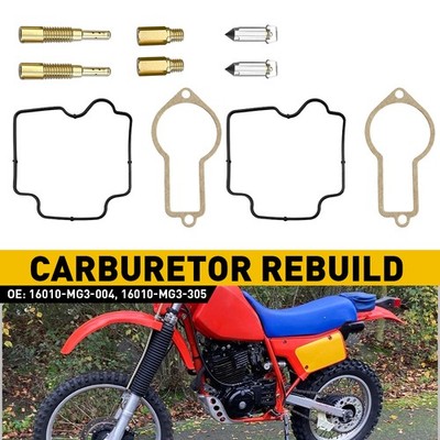Carburetor Carb Rebuild Kit For 1983-1984 XR500R Honda Float Main Jet Gasket