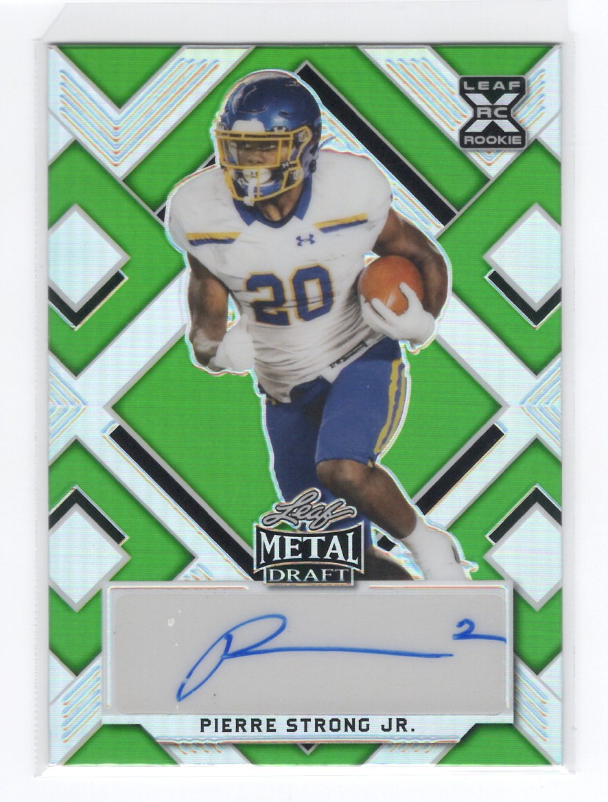 2022 Leaf Metal Draft Green Prismatic 8/10 Pierre Strong Jr #BA-PSJ Auto