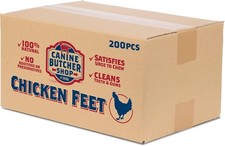 Chicken Feet Dog Treats, Raised  Made in USA 200-Pack , Dehydrated Chicken Fee