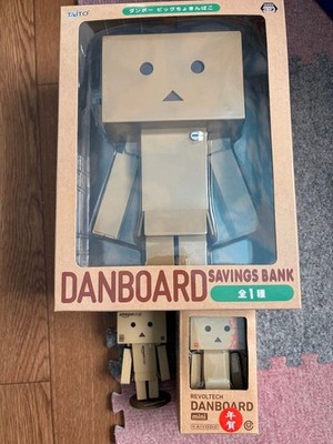 Danbo Figure 3P Set Taiko Big Piggy Bank Revoltech Mini Japan