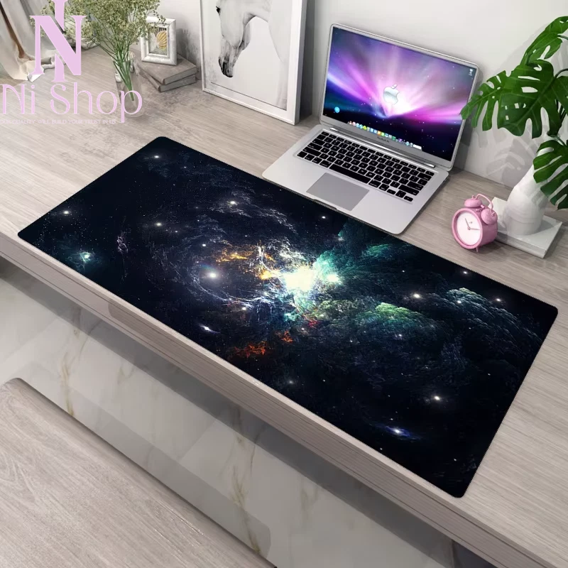 Extended Large Gaming Mouse Pad Starry Sky Keyboard Mouse Mat Desk Pads XXL Soft - Image 4 of 4
