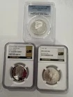 Lot of 3 - 90% Silver - Kennedy Halves, 1964, 1999-S, 2014-P NGC & PCGS