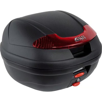 Givi Monolock Topcase Vision E340N2 34L schwarz rot mit Universaladapter