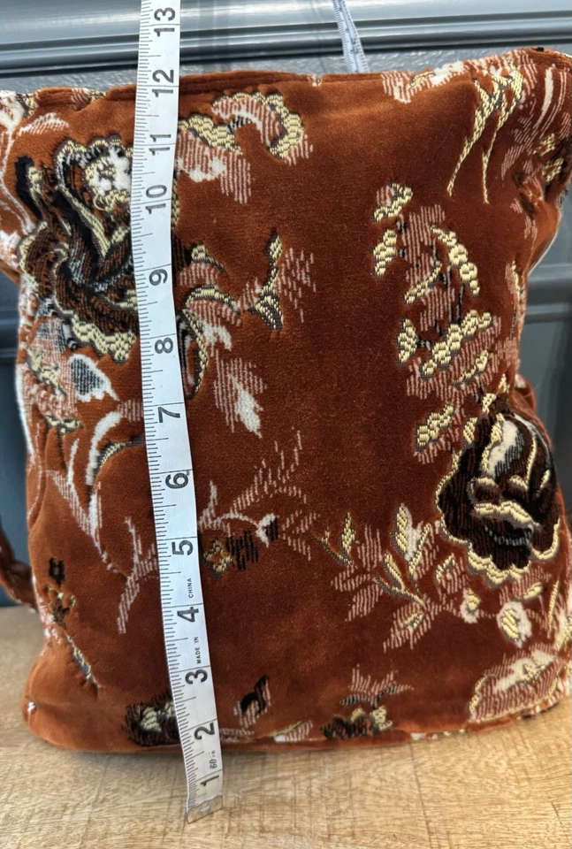 Bolso de Hombro Vintage SunNSand Casual Goods Años 90’s/2000’s Terciopelo Bordado Floral Foto 4 de 4