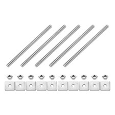 5Pcs Fully Threaded Rod, M4 x 70mm 304 Stainless Steel with Nuts Washers