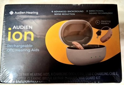 Audien ION Rechargeable OTC Hearing Aids - Brand New in Box