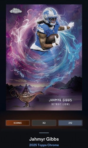 2025 Topps Chrome Jahmyr Gibbs Base (RAW)