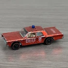 Vintage Hot Wheels Redline Cruiser Fire Dept Chief Car 1968 Red Decent Condition