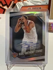 2024-25 Panini Prizm Black #107 Karl-Anthony Towns Autograph Silver Prizm