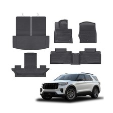 Floor Mats for Ford Explorer 2020-2025 2026 6-Seat 2nd Row Captain Seats , C...