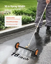 VEVOR 16" Pressure Washer Undercarriage Cleaner with 2 Wheels 2 Extended Wands