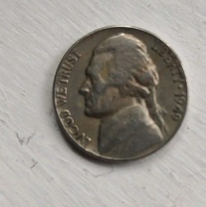 1949 Jefferson Philadelphia Nickel