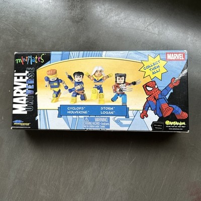 2003 ART ASYLUM MARVEL CHARACTERS MINIMATES 4 PACK CYCLOPS WOLVERINE STORM LOGAN