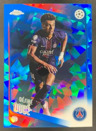 Desire Doue 2025-26 Topps Chrome UEFA Club Competitions Sapphire PSG