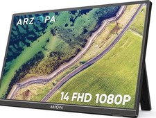 ARZOPA 14  Portable Monitor 1080P FHD USB-C HDMI External Display NEW SEALED 
