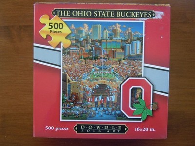 THE OHIO STATE BUCKEYES PUZZLE ERIC DOWDLE ARTIST 500 PIECES   COMPLETE  2013